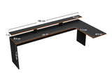 Recoil Ultimate Lumi Gaming High Sleeper with Desk Charcoal & Orange Single
