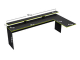 Recoil Ultimate Vivid Gaming High Sleeper with Desk Charcoal & Green Small Double