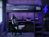 Recoil Ultimate Violet Single Gaming High Sleeper Charcoal & Purple
