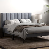 Flair Riverside Double Fabric Bed Grey