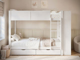 Flair Ruby Wooden Bunk Bed with Storage White
