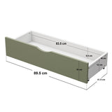 Flair Ruby Wooden Bunk Bed with Storage Green