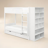 Flair Ruby Wooden Bunk Bed with Storage White