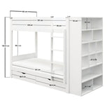 Flair Ruby Wooden Bunk Bed with Storage White
