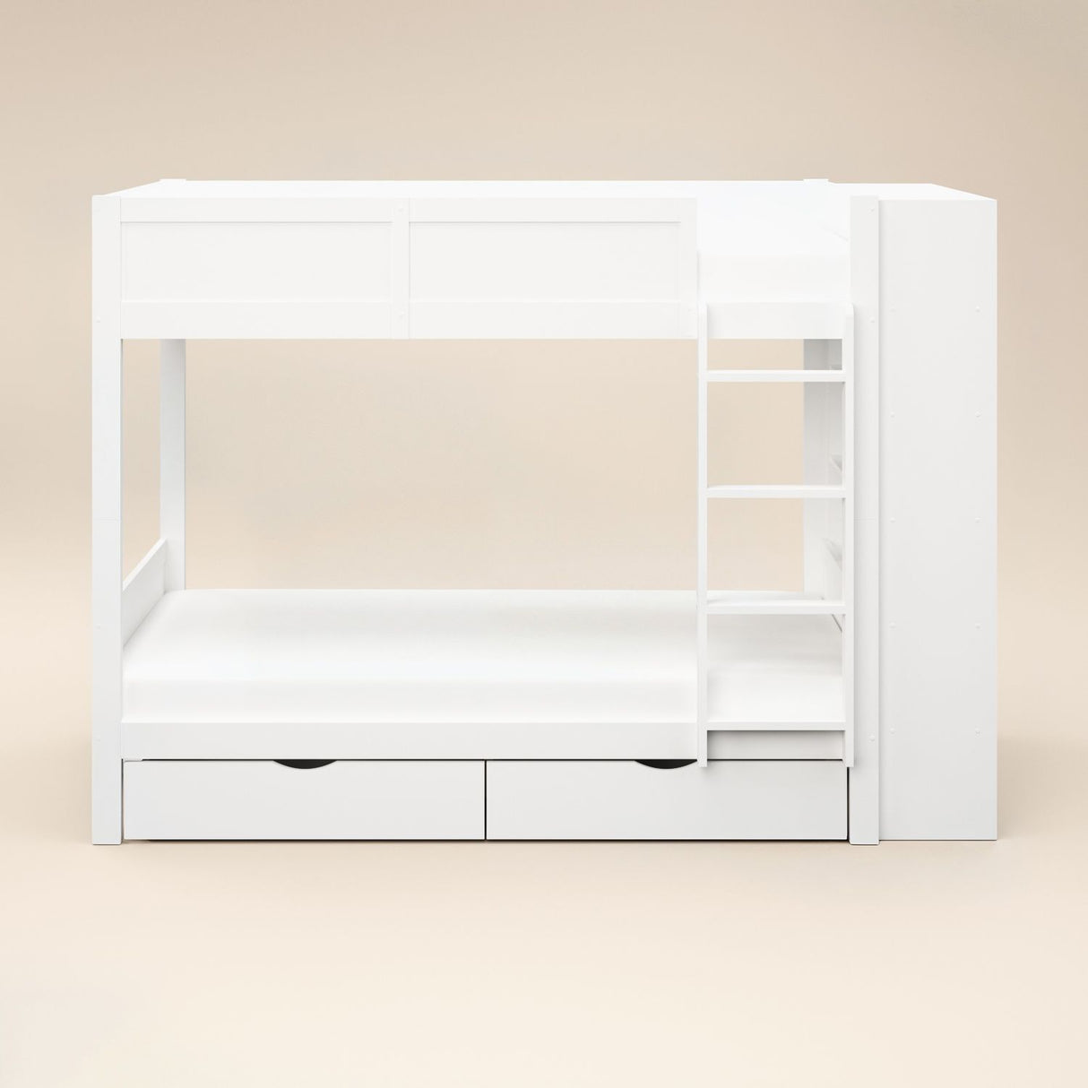 Flair Ruby Wooden Bunk Bed with Storage White