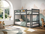 Flair Shasha Low Shorty Wooden Detachable Bunk Bed Grey