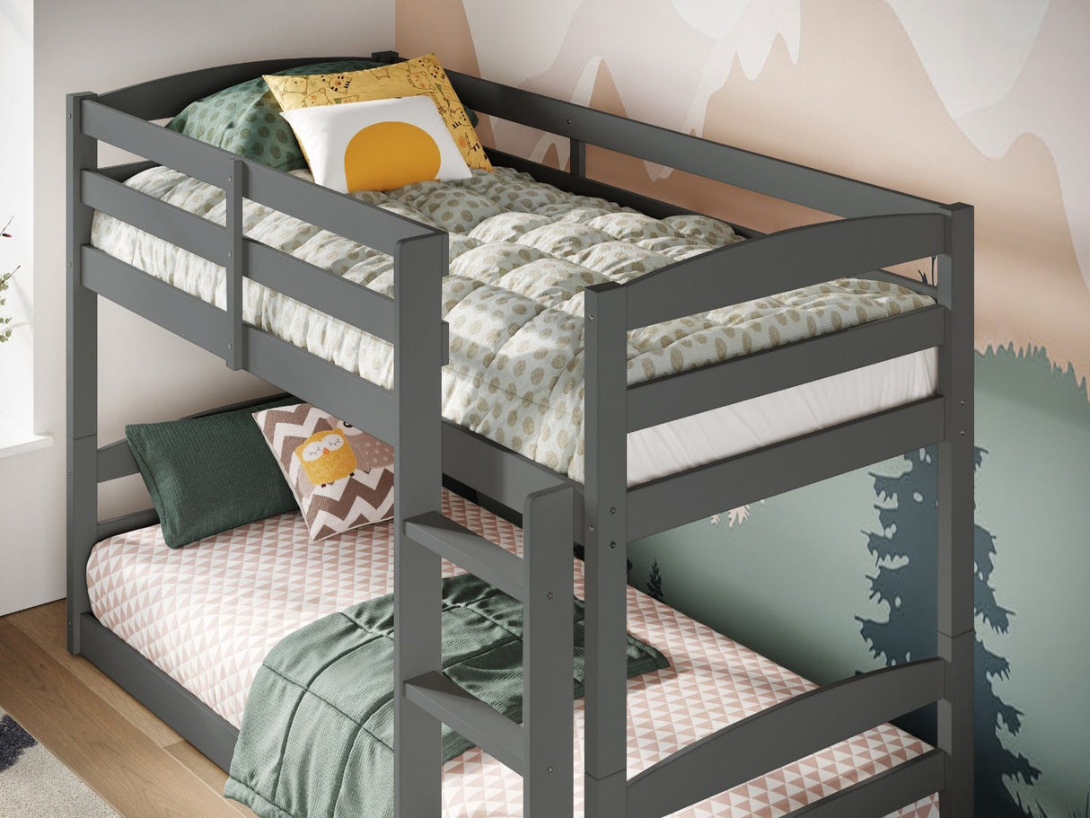 Flair Shasha Low Shorty Wooden Detachable Bunk Bed Grey