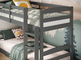 Flair Shasha Low Shorty Wooden Detachable Bunk Bed Grey