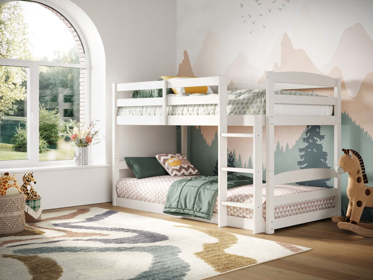 Flair Shasha Low Wooden Detachable Bunk Bed White