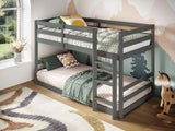 Flair Shasha Low Wooden Detachable Bunk Bed Grey
