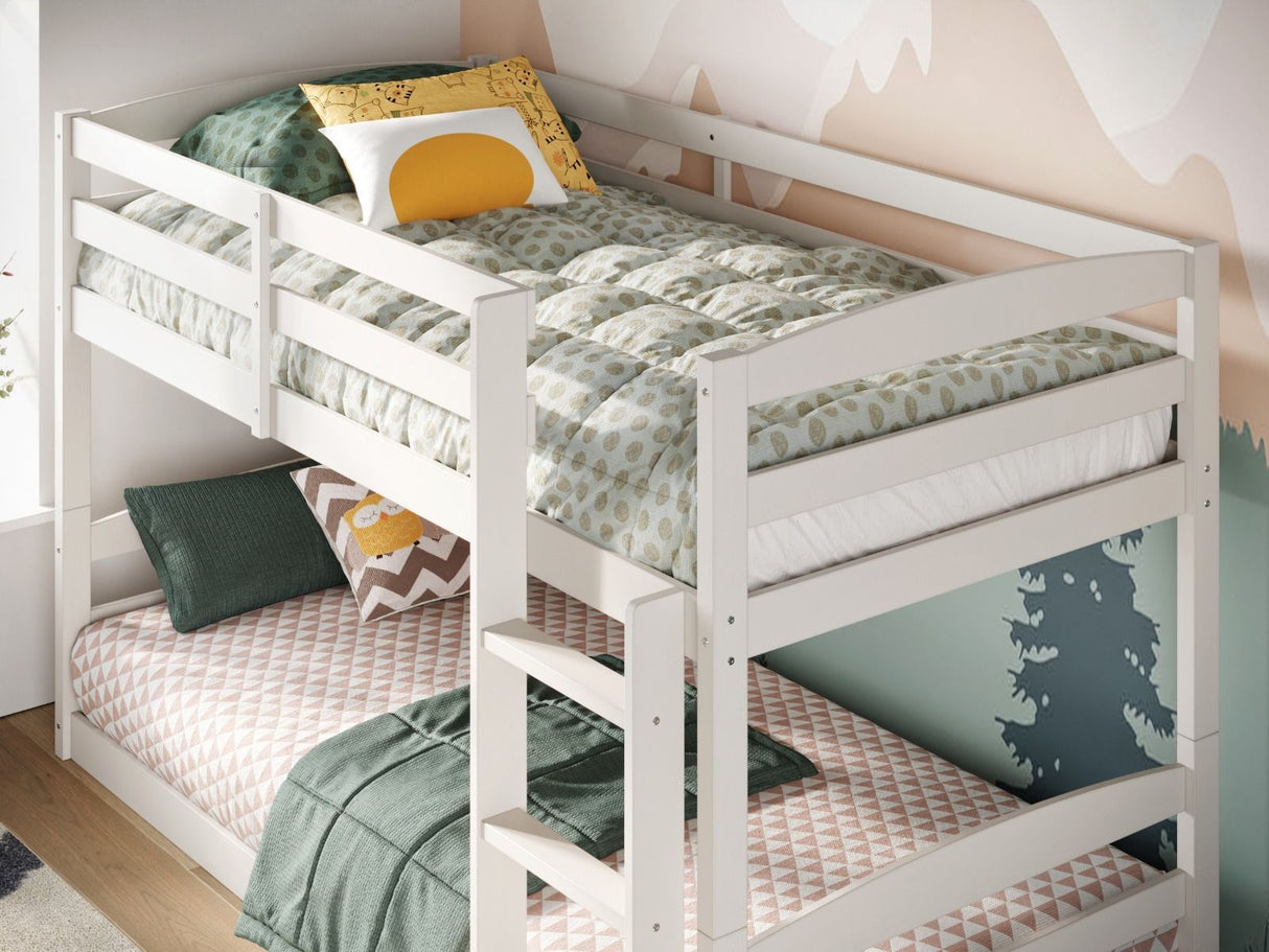Flair Shasha Low Wooden Detachable Bunk Bed White