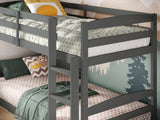 Flair Shasha Low Wooden Detachable Bunk Bed Grey