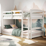 Flair Shasha Low Wooden Detachable Bunk Bed White
