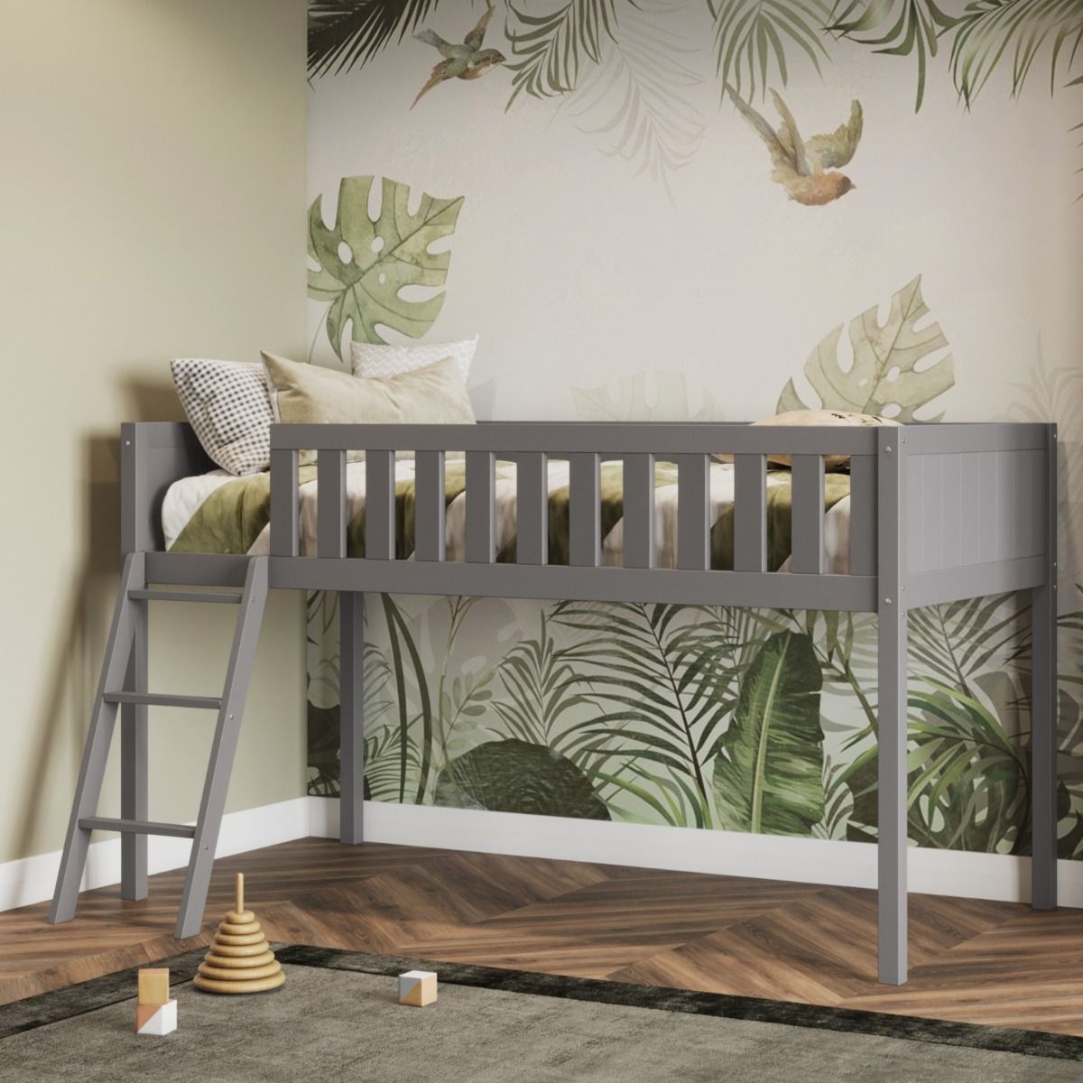 Flair Bea Shorty Mid Sleeper Cabin Bed Grey