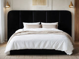 SOLACE+CO Sienna Hotel Ottoman Bed Black Velvet Kingsize