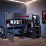 Flair Skyhigh Small Double Gaming High Sleeper Anthracite