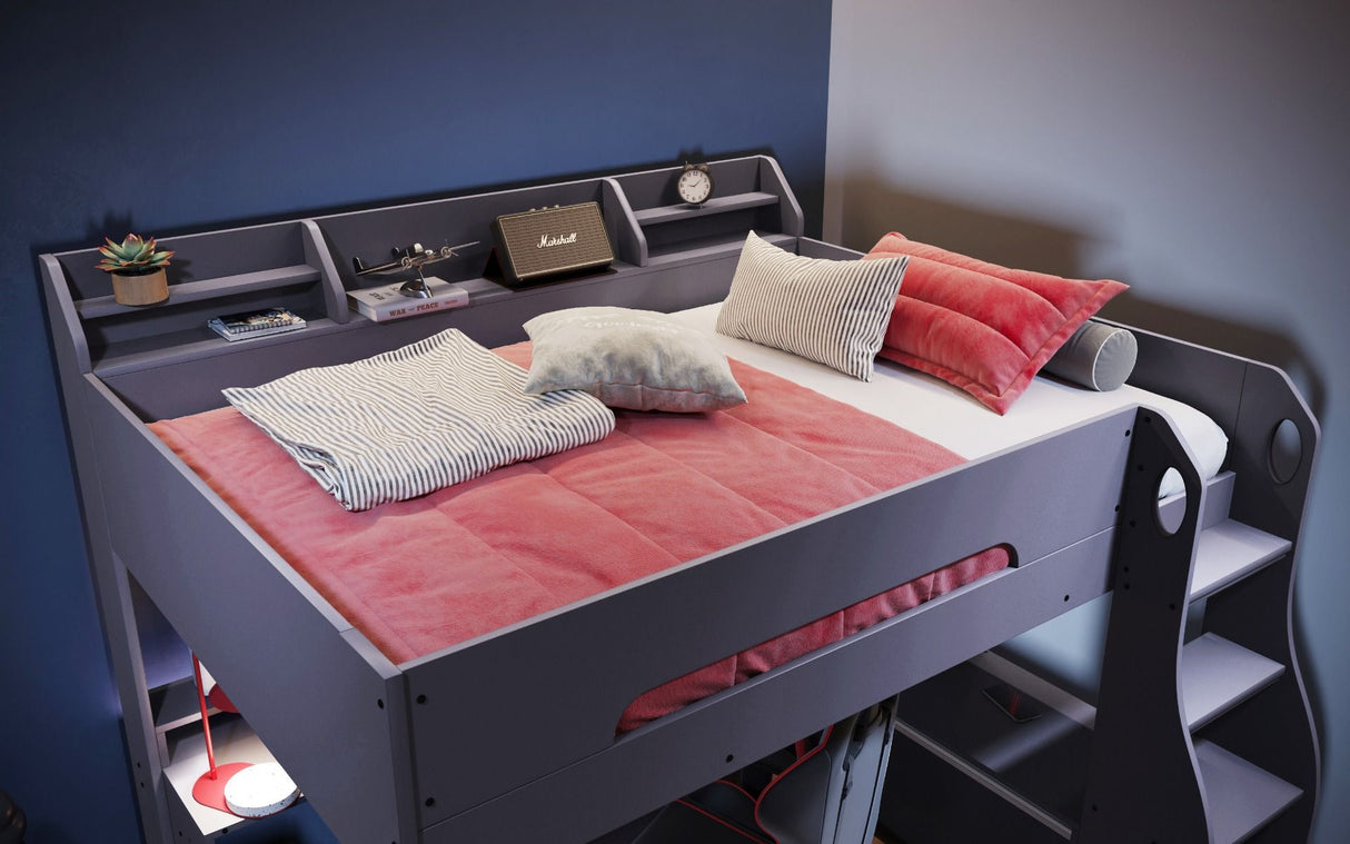 Flair Skyhigh Small Double Gaming High Sleeper Anthracite
