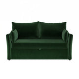 SOLACE+CO Skyler 2 Seater Sofa Bed Bottle Green Velvet