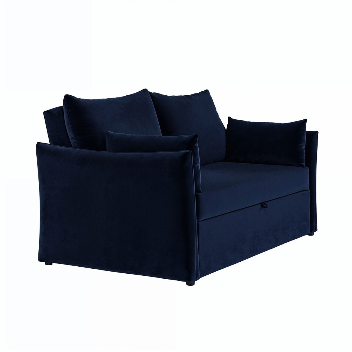 SOLACE+CO Skyler 2 Seater Sofa Bed Navy Velvet