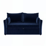 SOLACE+CO Skyler 2 Seater Sofa Bed Navy Velvet
