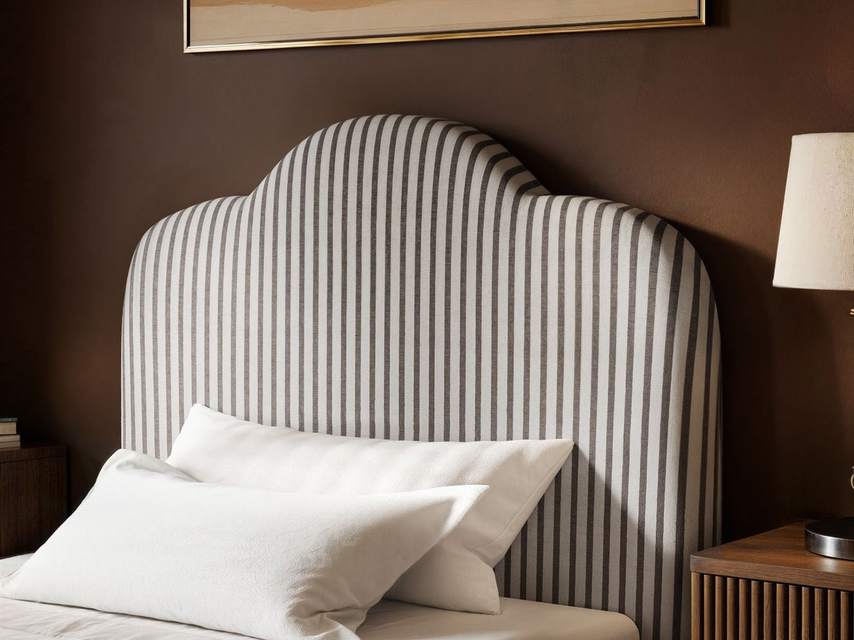 SOLACE+CO Skylynn Cloud Ottoman Single Bed Brown Striped