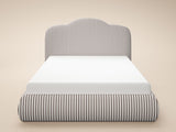 SOLACE+CO Skylynn Cloud Ottoman Bed Brown Striped-Kingsize