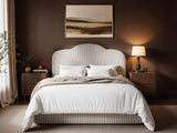 SOLACE+CO Skylynn Cloud Ottoman Bed Brown Striped-Double