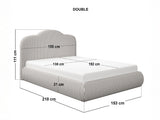 SOLACE+CO Skylynn Cloud Ottoman Bed Brown Striped-Double