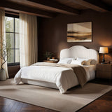 SOLACE+CO Skylynn Cloud Ottoman Bed Brown Striped-Double