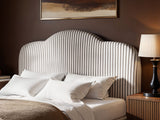 SOLACE+CO Skylynn Cloud Ottoman Bed Brown Striped-Kingsize