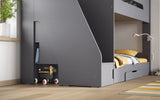 Flair Slick Staircase Bunk Bed with Storage Grey