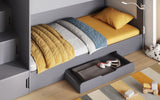 Flair Slick Staircase Bunk Bed with Storage Grey