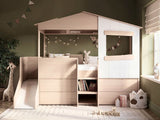 Flair Dreamland House Mid Sleeper with Slide & Storage White and Oak