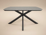 SOLACE+CO Eliza Outdoor Dining Table & Chairs Set Grey & Dark Brown Set of 6