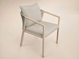 SOLACE+CO Hana Oval Garden Dining Table Beige with Lynden Chairs Set of 4 Beige Rattan