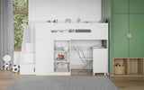 Flair Stepaside Staircase High Sleeper Workstation White