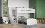 Flair Stepaside Staircase L Shaped Bunk Bed White