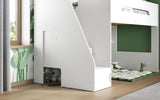 Flair Stepaside High Sleeper Bed with Staircase White