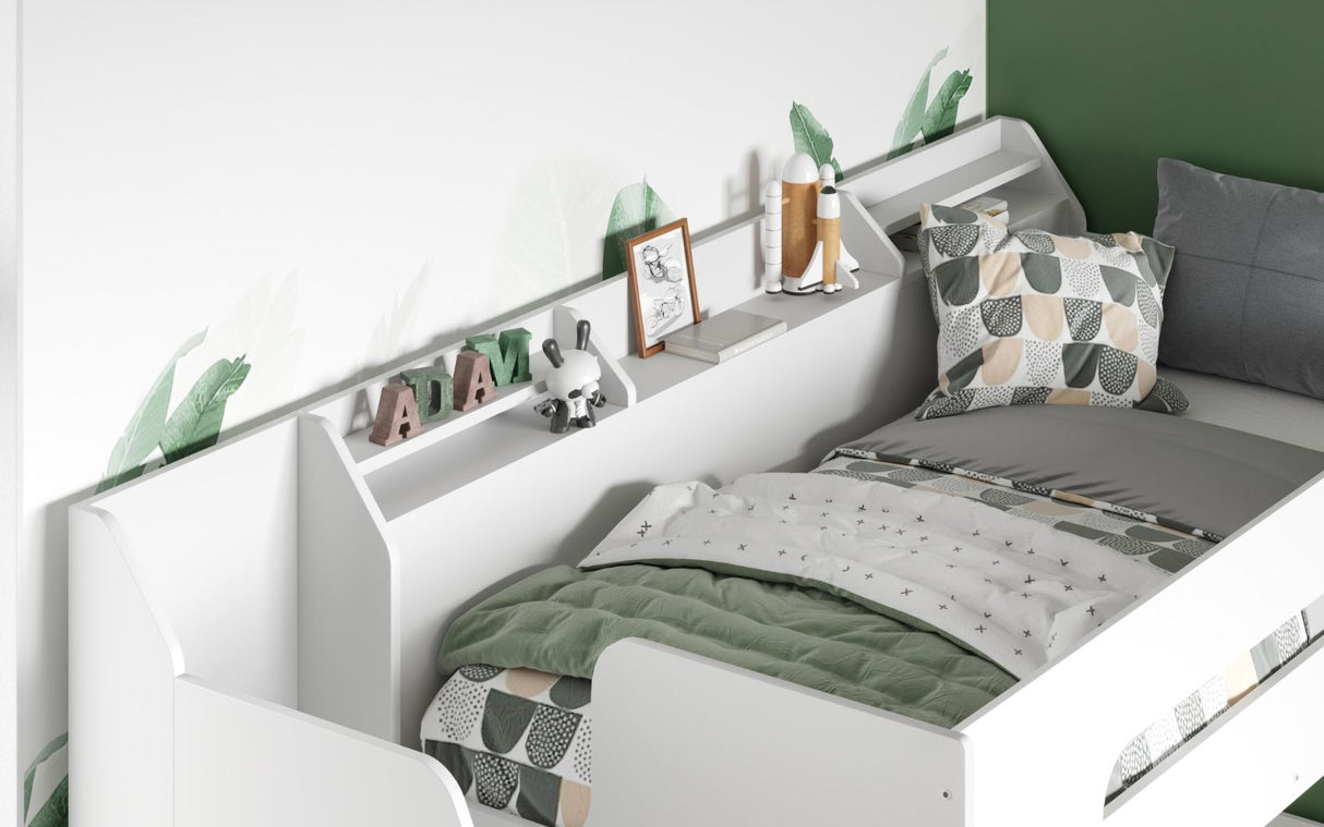 Flair Stepaside Staircase High Sleeper Storage Station White