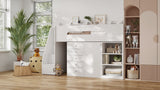 Flair Stepaside Staircase High Sleeper Storage Station White