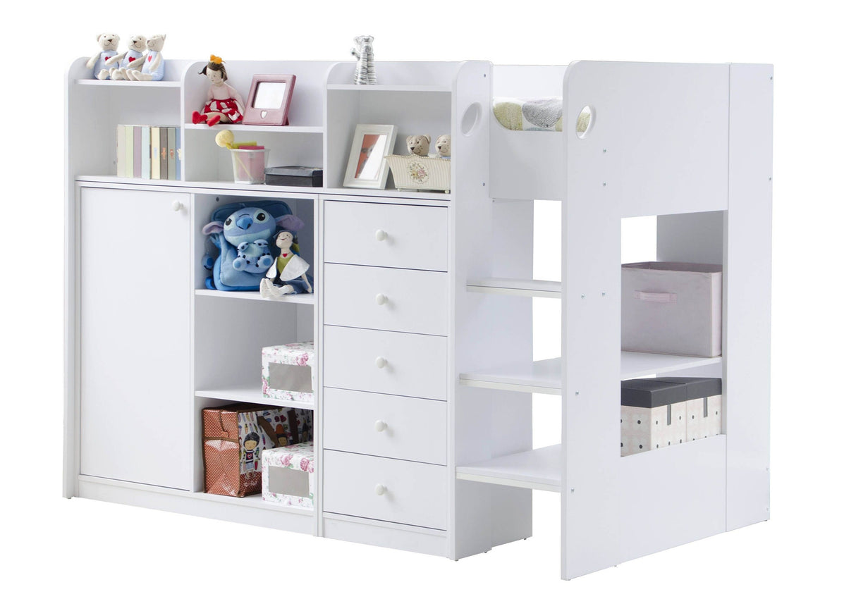 Flair Wizard Junior High Sleeper Storage Station White