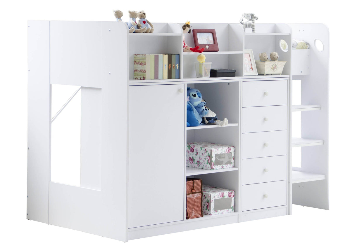 Flair Wizard Junior High Sleeper Storage Station White