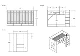 Flair Wizard Junior High Sleeper Storage Station White