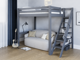 Noomi Studio Staircase Loft Bed Double High Sleeper Grey (FSC-Certified)
