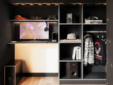 Recoil Summit Gaming High Sleeper with Wardrobe Black & Grey
