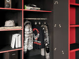 Recoil Summit Gaming High Sleeper with Wardrobe Black & Red