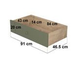 Flair Ted Play House Wooden Bed with Storage Green