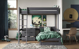Noomi Tera Double/Double L Shaped Bunk Bed Grey (FSC-Certified)
