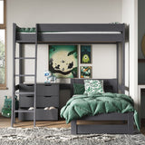 Noomi Tera Single/Double L Shaped Bunk Bed Grey (FSC-Certified)