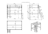 Noomi Tera Double/Double L Shaped Bunk Bed Grey (FSC-Certified)